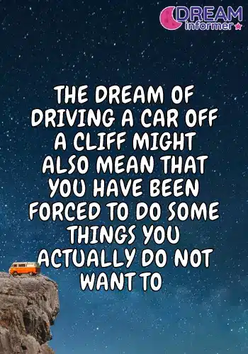 Dreams about driving off a cliff