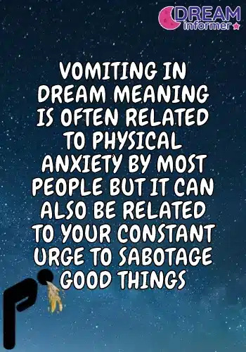 Meaning Of Vomiting In a Dream
